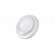 Capace albe cu orificiu pentru pahare carton 6/8 oz, Ø 80 mm, PP, set 100 buc