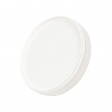 Capace biodegradabile albe cu aerisire, Ø 114 mm, carton cu PLA, set 25 buc