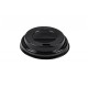 Capace negre cu orificiu pentru pahare carton 6 oz, Ø 70 mm, PS, set 100 buc