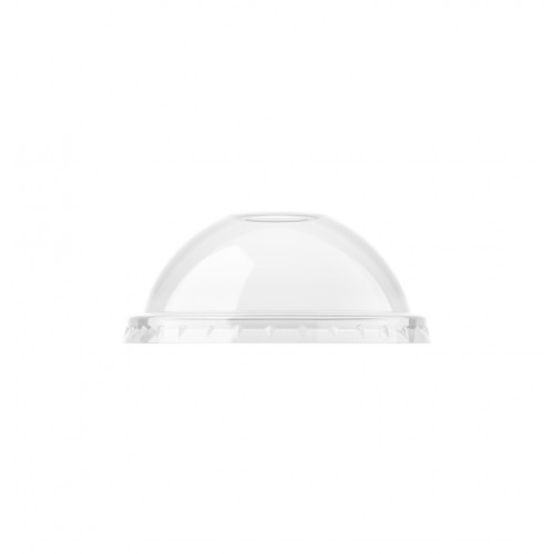 Capace transparente cupola cu orificiu pai, rPET, Ø 95 mm, set 50 buc Capace transparente cupola cu orificiu pai, rPET, Ø 95 mm, set 50 buc