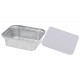 Caserole aluminiu cu capac carton, 1950 ml, 26x19x5.6 cm, set 100 buc