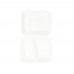 Caserole biodegradabile 2 compartimente, capac rabatabil, trestie de zahar, 25x20x7.5 cm, set 50 buc