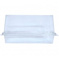 Caserole dreptunghiulare transparente prajituri, capac rabatabil, rPET, 205x115x107 mm, bax 240 buc
