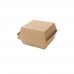 Cutii biodegradabile hamburger, capac rabatabil, carton maro, 450 ml, set 50 buc