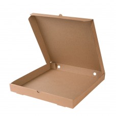 Cutii biodegradabile pizza neimprimate, carton natur, 32x32x3.5 cm, set 100 buc