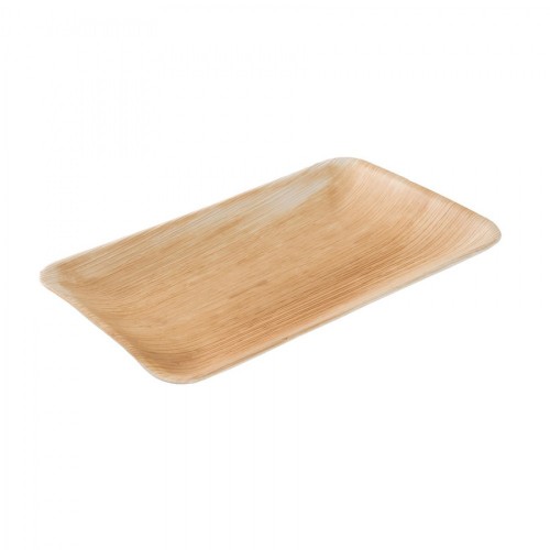 Farfurii biodegradabile dreptunghiulare, frunze de palmier, 25x15 cm, set 25 buc Farfurii biodegradabile dreptunghiulare, frunze de palmier, 25x15 cm, set 25 buc