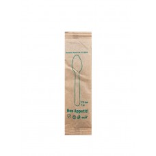 Lingurite biodegradabile ambalate individual, lemn, 11 cm, set 1000 buc