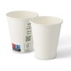 Pahare albe, carton cu PLA, 300ml/10oz, Ø 90 mm, set 50 buc