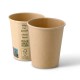 Pahare kraft natur, carton cu PLA, 240ml/8oz, Ø 80 mm, set 50 buc