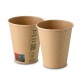 Pahare kraft natur, carton cu PLA, 300ml/10oz, Ø 90 mm, set 50 buc
