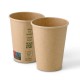 Pahare kraft natur, carton cu PLA, 360ml/12oz, Ø 90 mm, set 50 buc
