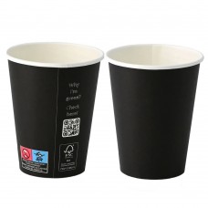 Pahare negre, carton cu PLA, 360ml/12oz, Ø 90 mm, set 50 buc Pahare negre, carton cu PLA, 360ml/12oz, Ø 90 mm, set 50 buc
