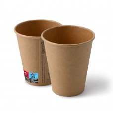 Pahare premium kraft natur, carton cu PE, 300ml/10oz, Ø 90 mm, set 50 buc