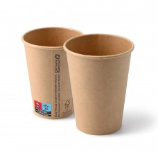 Pahare premium kraft natur, carton cu PE, 360ml/12oz, Ø 90 mm, set 50 buc