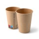 Pahare premium kraft natur, carton cu PE, 360ml/12oz, Ø 90 mm, set 50 buc
