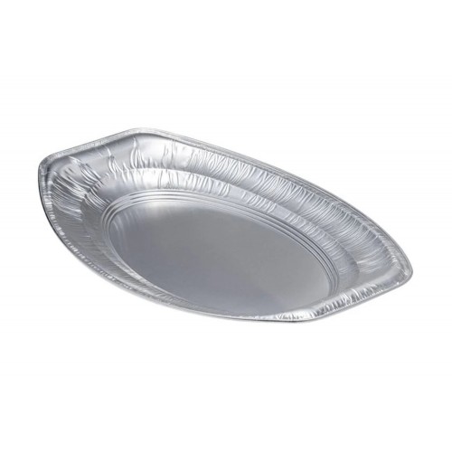 Platou oval aluminiu V3, 54.8x36x2.5 cm, set 60 buc
