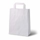 Pungi biodegradabile M, hartie alba, 22x10x28 cm, set 250 buc