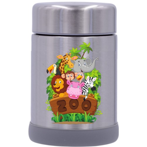 Termos mancare, print Zoo, inox, 450 ml